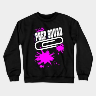 Prep Squad Team Work Splatter Pink Crewneck Sweatshirt